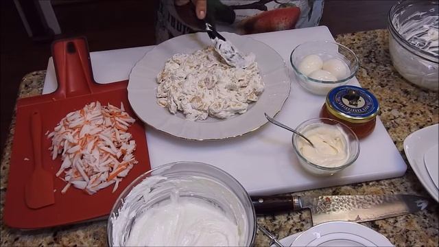 65. Праздничный Салат МОРСКОЙ.  Seafood Salad.