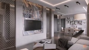 Стиль минимализм, интерьер пятикомнатной квартиры в ЖК «Классика», 208 кв.м.