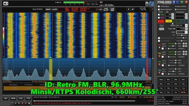 28.09.2023 07:03UTC, [Tropo], Ретро ФМ, Минск, Белоруссия, 96.9МГц, 660км