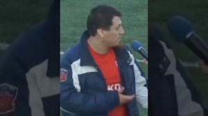Дагестанский тренер футбольной команды даёт интервью после матча. Очень эмоциональное интерью.