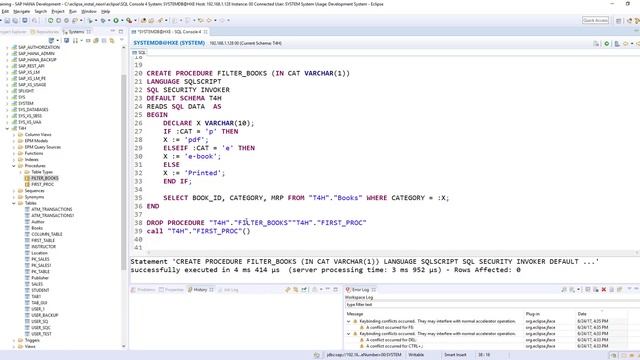 52.1 SAP HANA SQL Stored Procedure смотреть онлайн