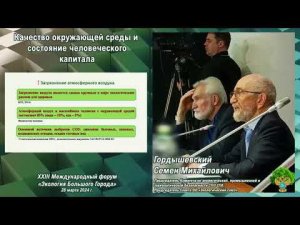 Качество окружающей среды и состояние человеческого капитала. Доклад Семена Гордышевского 28.03.2024