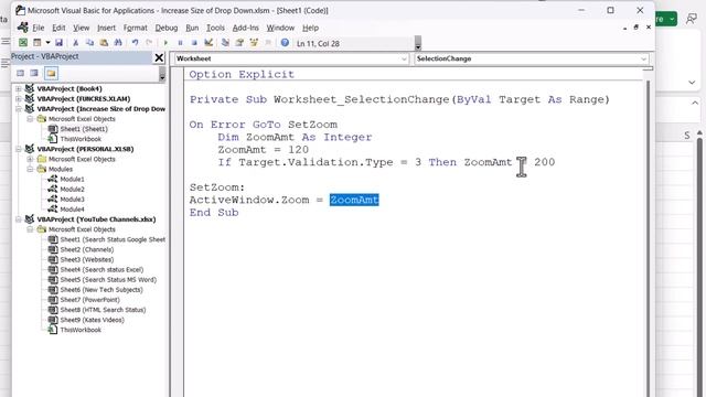 How to Increase Font Size In Excel Drop-Down List Using VBA | Drop-Down List Font Too Small смотреть онлайн