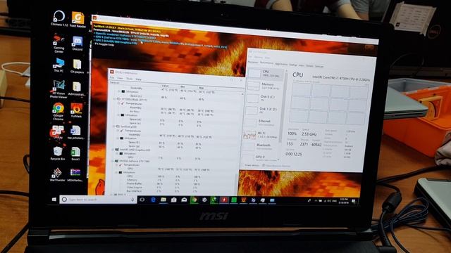 MSI GP63 Leopard 8RE Stress test Laptop Phong Linh