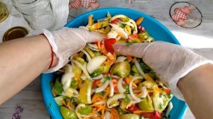 Салат ДУНАЙСКИЙ из зеленых помидор на зиму!!!??Как замариновать зеленые помидоры!!!