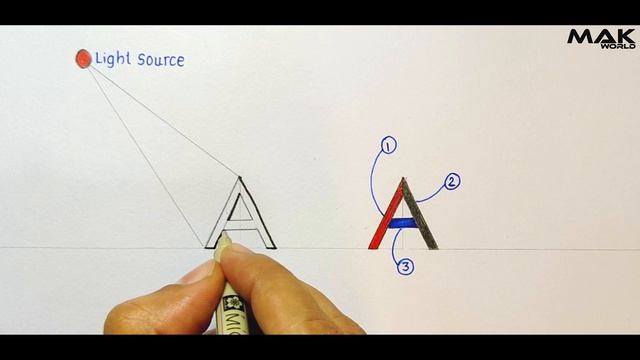 3D SHADOW LETTERING TUTORIAL | HOW TO WRITE 3D ALPHABETS / LETTERS | [In Hindi] Part - 1 смотреть онлайн