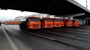 Парад городской техники в Москве.