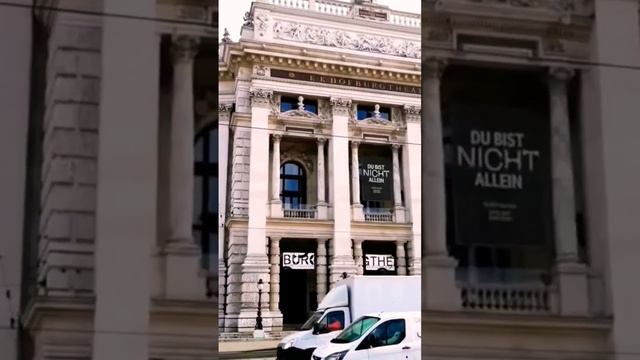 City Hall - Wiener Rathaus. Hofburg Theater - Hofburg Theater in Vienna, Austria. Travel short