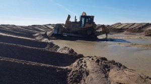 Caterpillar D7r2 работа на карте намыва (земснаряд, dredger)