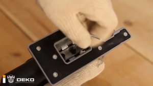 DEKO Jig Saw Electric Home Miter Saw DKSS02/DKJS80Q3 Laser Variable Speed with Metal Guide Ruler,Bl