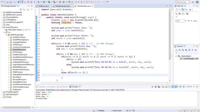 Java Lesson 9.5 - Decision Making Statements ( Machine Problems and Activities)