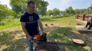 Бензопила ZimAni 365 с метровой шиной Husqvarna.