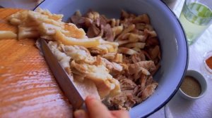 Recipe Of Pig Head Delicacy! THE WOMAN LIVES ALONE IN THE MOUNTAINS!