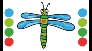 Как нарисовать СТРЕКОЗУ / Раскраска СТРЕКОЗА / Краски раскраски / Раскраски для детей