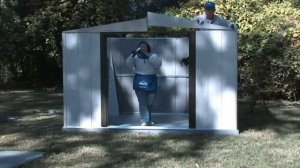 Сборка металлического сарая