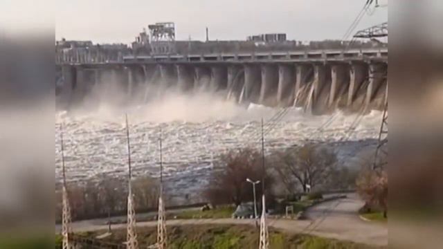 Днепрогэс. Сброс воды апрель 2023 год