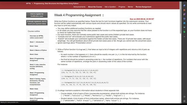 NPTEL Programming Data Structures And Algorithms Using Python Week 4 Assignment Solutions  July 202