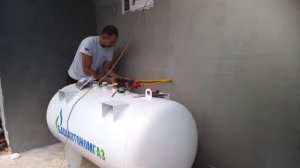 Отзыв клиента об установке газгольдера 940 л. Крым