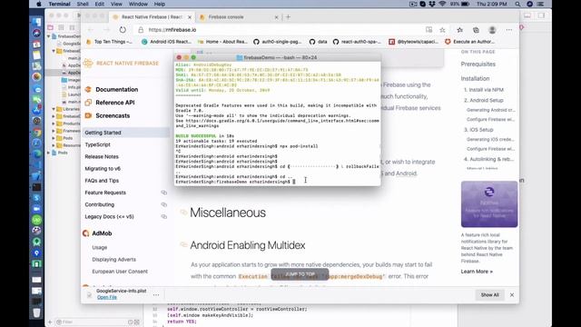 #49 React Native Firebase Additional Configurations | Part 9 смотреть онлайн
