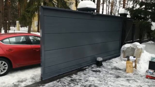 Ворота откатные Alutech ADS400 смотреть онлайн