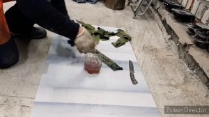 рукоять ножа.микарта из спецовки.