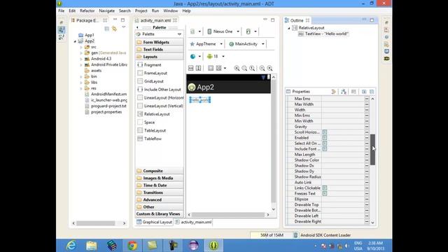 2 Android Course Running First App show diff windows and files in eclipse смотреть онлайн