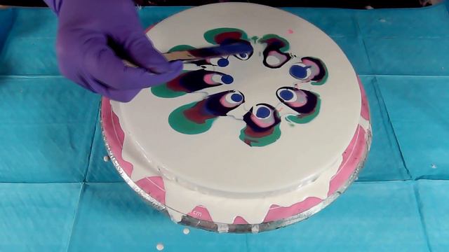 (700) Puddle Flower Acrylic Pour Fluid Art With My Airbrush смотреть онлайн