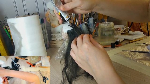 Creating Doll "Asian Girl" par 4 - Wig with bangs / Будуарная кукла Азиатка часть 4 - Парик с чёлко смотреть онлайн