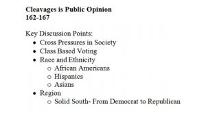 Unit 4 Cleavages in Public Opinion