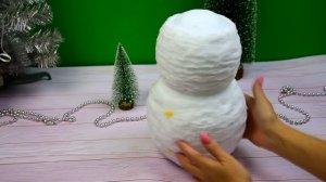 Киндер Снеговик из бумаги и ниток своими руками || Новогодние поделки 2022!