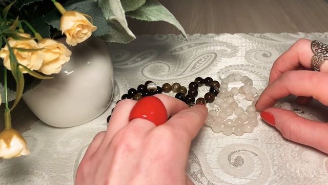 Распродажа. Бусы из натуральных камней. Агат, розовый кварц, лазурит. смотреть онлайн