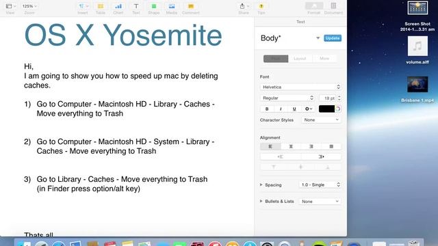 How to speed up Mac OS X Yosemite by deleting caches. Slow Safari смотреть онлайн