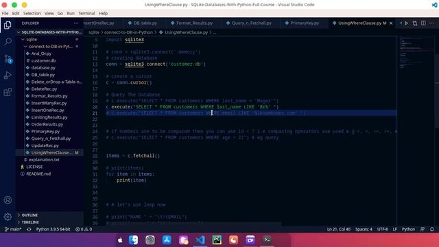 SQLITE-DATABASES-WITH-PYTHON-FULL-COURSE [Complete part] |ikhomkodes смотреть онлайн