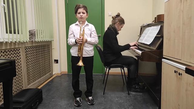 Г. Кларк «Концертная полька» Богдан Каталевич 10 лет труба смотреть онлайн