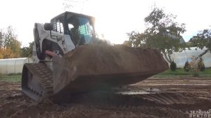 Расчистка и отсыпка участка песком и землёй под газон