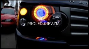 Led tuning светодиодный тюнинг фар Range Rover Киев дневные ходовые огни ДХО ангельские глазки