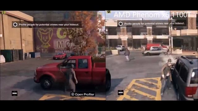I7-4770K vs AMD Phenom x6 1100T with HD 7870 Watch Dogs Frame test max settings смотреть онлайн