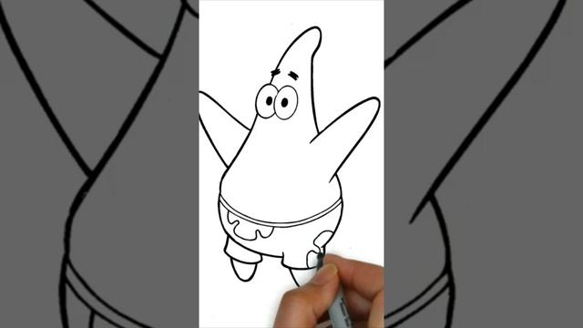 #shorts Как нарисовать Патрика из мультика Губка Боб квадратные штаны How to draw Patrick Star