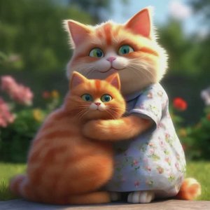 Котик поехал помогать бабушке в деревню. The cat went to help his grandmother in the village
