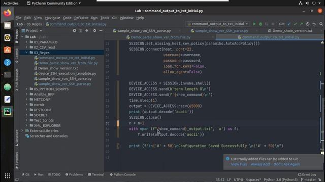 Python Tutorial: Learn to Save Cisco command Output to Text file | Regex Parser Part 2