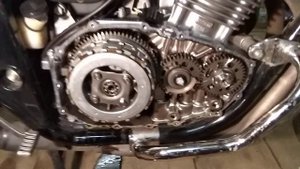 Хонда CB 500, гремит сцепление