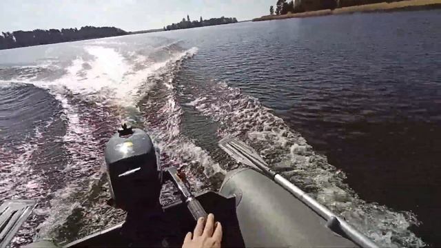 мотор HDX 4 , разгон и выход на глиссирование смотреть онлайн