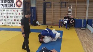 6 Этап кубка СПб 2014 2015 по Грепплингу Ги +100 кг 1 2 финала Мирон Георгий   БЛОХИН АЛЕКСЕЙ