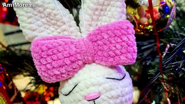 Амигуруми: схема Новогодний шар Зайка | Игрушки вязаные крючком