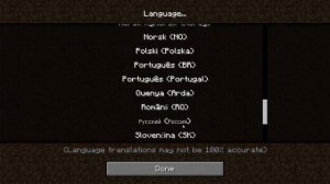 Minecraft как изменить язык