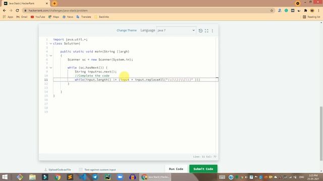 HackerRank Java Stack problem solution in Java | Java problems solutions | Programmingoneonone