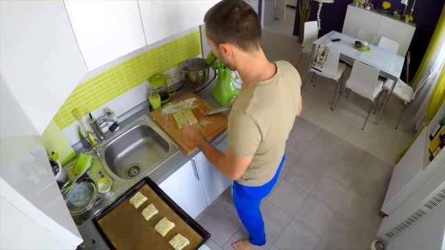 Сконы с цукатами и орехами - булочки к завтраку - легкий рецепт - by GoPro Hero4
