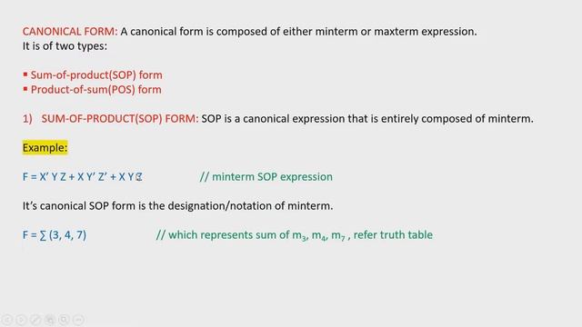 Boolean Algebra - Short hand notation, Canonical SOP Form смотреть онлайн
