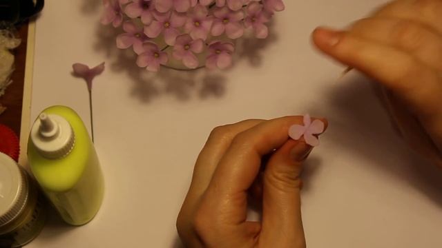 Сирень из полимерной глины