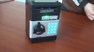 Вскрываем детский сейф с  наличными, детская копилка. Видео Aliexpress